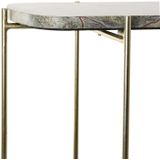 Light & Living Besut - Side Table - Marmer Groen/Glas Goud - 103x37x80 cm