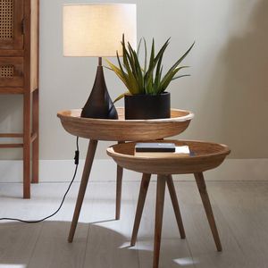 Light & Living Bijzettafel Colon - Hout - Ø46+Ø56cm - Landelijk
