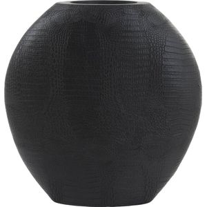 Light & Living Vaas Skeld - Zwart - 39x11x40cm - Luxe