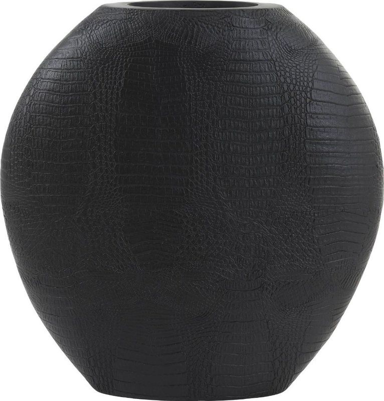 Light & Living Vaas Skeld - Zwart - 39x11x40cm - Luxe