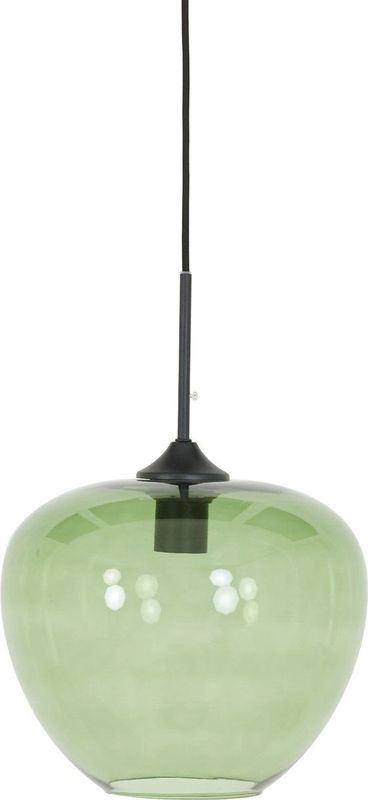 Light & Living Hanglamp Mayson - Glas Groen - Ø30cm - Modern - Hanglampen Eetkame - Slaapkame