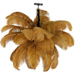Light & Living - hängeleuchte - Feather - oranje - metall -
