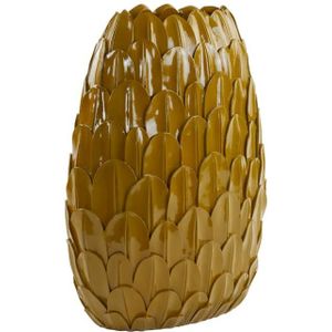 Light & Living Vaas Feder - Okergeel - 37x23x50cm - Modern