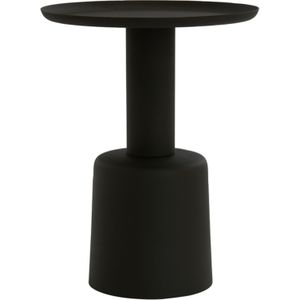 Light & Living Bijzettafel Milaki - Zwart - Ø39cm - Modern