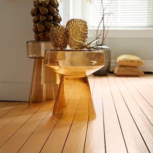 Light & Living Bijzettafel Dakwa - Geel - Ø37cm - Modern
