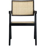 Light & Living Fauteuil 'Morazan' Hout en rotan, kleur Zwart