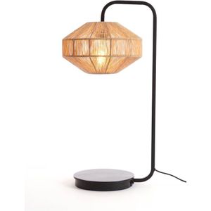 Tafellamp Lyra - Jute/Zwart - Ø26cm