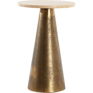 Light & Living Bijzettafel Ynez - Zand/Antiek Brons - 29x29x43cm - Modern