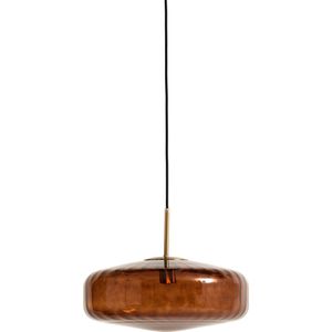 vtwonen Hanglamp Pleat Antiek Bruin Ø30cm Retro Woonkamer Slaapkamer