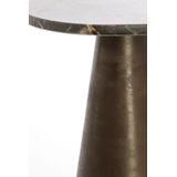 Light & Living Ronde Bijzettafel Ynez - Marmer - 36cm - Donkerbruin