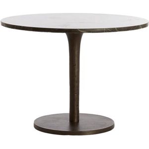 Light & Living Ronde Bijzettafel Pazo - Marmercm - Donkerbruin
