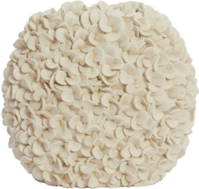 Light & Living - Vaas Phylia - Wit - Kunststof - 31.5x17x28cm - Modern - Bloemenvaas