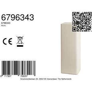 Light & Living - Zuil Alurio - Wit - 35.5x35.5x100cm - Modern