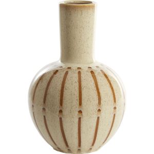 Light & Living Vaas Ulloa - Bruin - 28.5x28.5x42cm - Keramiek - Modern - Bloemenvaas - Woondecoratie - Decoratieve vaas voor woonkamer of slaapkamer