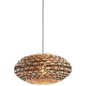 Light & Living Hanglamp Tripoli Rotan, 50cm - Naturel/Zwart