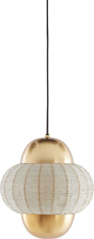 Light & Living Hanglamp Cetara Kralen, 26cm - Zilver/Brons