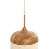 Light & Living Hanglamp Dania Naturel/Crème Ø16cm Modern Hanglampen Eetkamer, Slaapkamer, Woonkamer