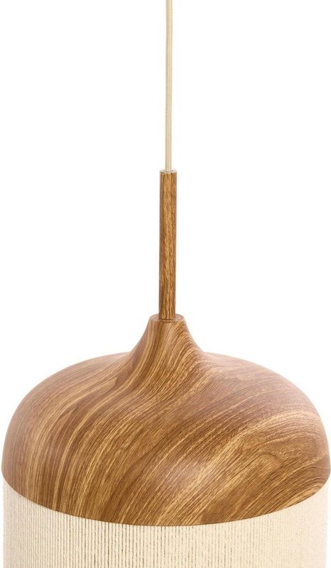 Light & Living Hanglamp Dania Naturel/Crème Ø16cm Modern Hanglampen Eetkamer, Slaapkamer, Woonkamer