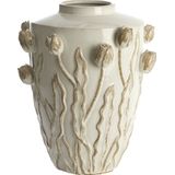 Juana vaas deco Ø38x45 cm keramiek - crème
