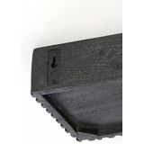 Light & Living Wandplank Gatura - Mangohout - 40cm - Zwart