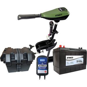 ETM-TEC Carp 60 - Elektromotor - Compleet met Accu, accubak en Acculader
