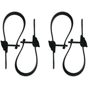 Spinder - Wielriempjes - Zwart - 4 Stuks - Inclusief Gespen