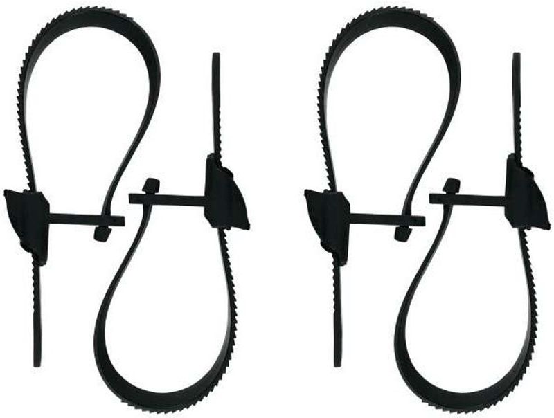 Spinder - Wielriempjes - Zwart - 4 Stuks - Inclusief Gespen