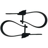 Spinder - Wielriempjes met Gesp - Zwart - 2 Stuks