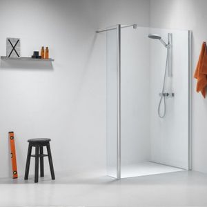 Inloopdouche by sealskin impact type a1 100x195 cm chroom/zilver helder glas