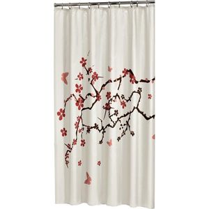 Sealskin - Blossom - Douchegordijn - Rood - Polyester