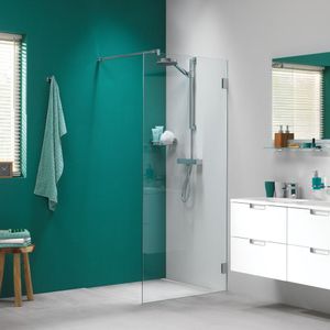 Inloopdouche Sealskin I AM Type A3 140x200 cm Helder Glas Antikalk RVS Look