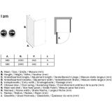 Sealskin I Am Draaideur Voor Combinatie Met Een Zijwand 900mm Mat Zwart | 8mm Helder Veiligheidsglas + Antikalk