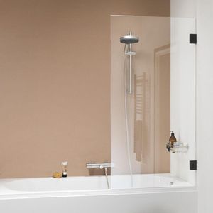 Sealskin - I AM - Badwand - Mat Zwart - Helder Antikalk Glas