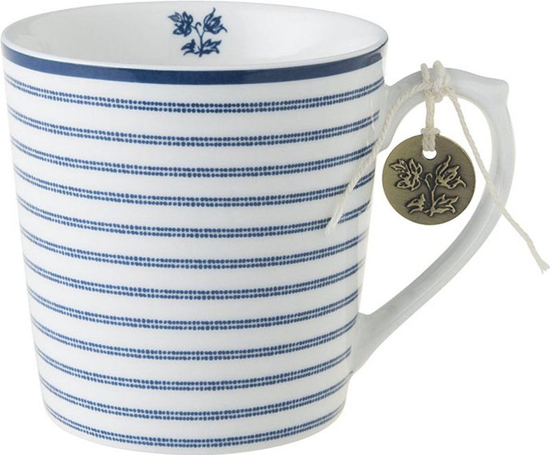 Laura Ashley Blueprint Collectables Mok - Koffiemok - Theemok - 32 cl - Candy Stripe