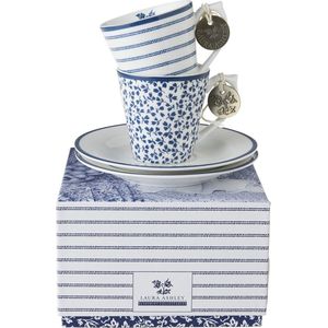 Laura Ashley Blueprint Collectables Laura Ashley Giftset 2 Kop en Schotels Espresso 9 cl.