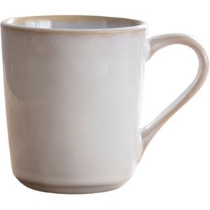 Dutch Rose Organic Mok - Theemok - Koffiemok - Stoneware Handgemaakt - Wit - 39 cl.