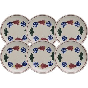 Boerenbont Set van 6 Petit Four Bordjes 11 cm