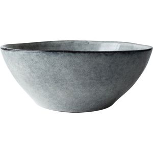 Dutch Rose Serenity Schaal - Serveerschaal - 24cm - Stoneware Handgemaakt - Grijs