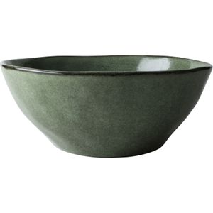 Dutch Rose Serenity Schaal - Serveerschaal - 24cm - Stoneware Handgemaakt - Groen