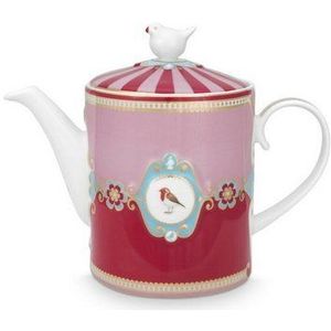 Theepot Pip Studio Love Birds Red Pink 1