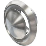 Ventiel Rooster Bws Ventilatie Aansluitmaat 100mm Afvoer en Toevoer Geborsteld Rvs