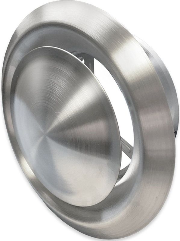 Ventiel Rooster Bws Ventilatie Aansluitmaat 100mm Afvoer en Toevoer Geborsteld Rvs