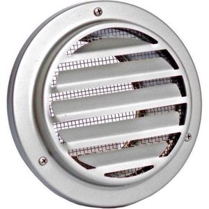 Ventilatierooster - Rond - RVS - Metallic Grijs - 10 cm