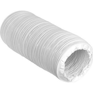 Plastic flexibele slang 127mm wit