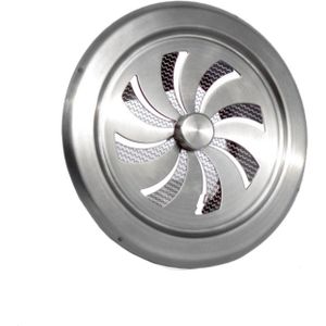 Ventilatierooster weha rond afsluitbaar 12.5 cm rvs