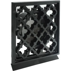 Weckx - Retro Vierkant - Ventilatierooster - Zwart - Aluminium