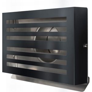 Overdruk ventilatierooster beta 12.5 cm mat zwart