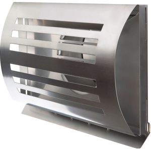 Weha overdrukrooster Delta Ø150mm, rvs 304 INOX met terugslagklep