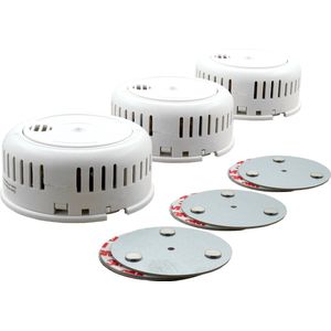 Thuislink TLB-10 rookmelders + montageset magnetisch, set van 3 stuks - Voldoet aan Europese norm EN14604 - Met 10 jaar garantie