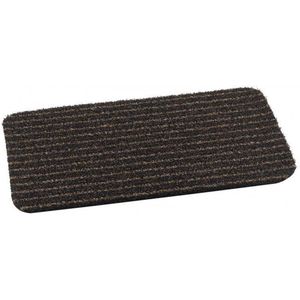 Deurmat Topscrape brown-stripe, afm. 40 x 60 cm, bruin/zwart gestreept